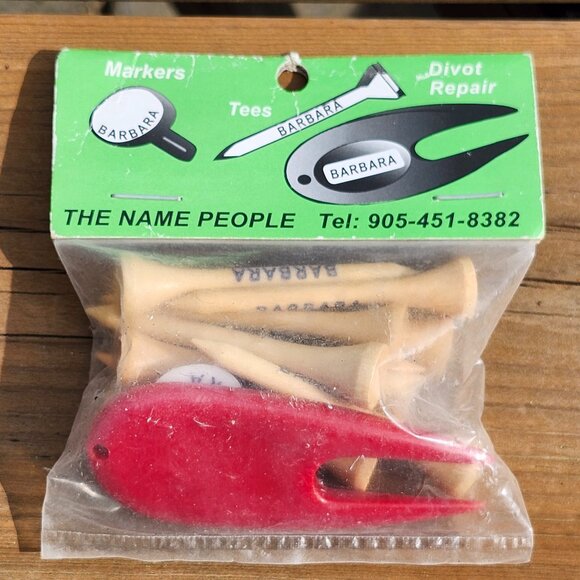 VINTAGE PERSONALIZED GOLF TEES BARBARA Markers Divot Repairs - Picture 2 of 2